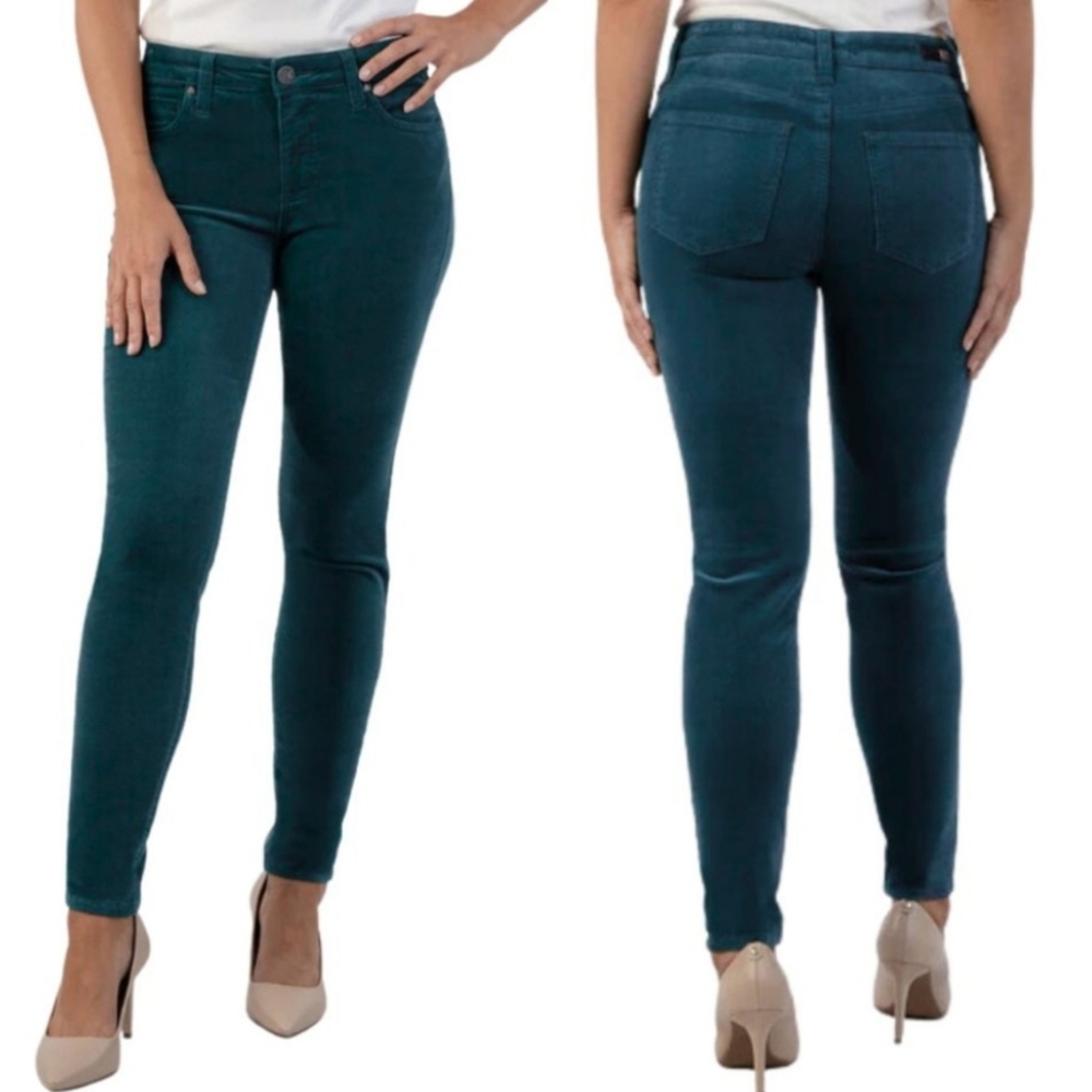 Edyson Hampton Skinny Jean‎ Green Skinny Velvet Corduroy Pants, Sz 30 Stitchdix
